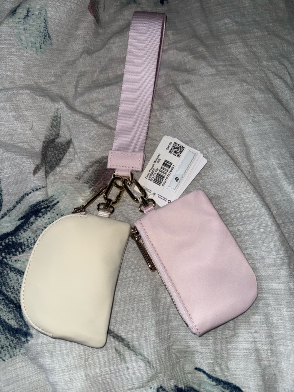 lululemon athletica Dual Pouch Wristlet Blissful Pink/Light Ivory - Picture 3 of 4